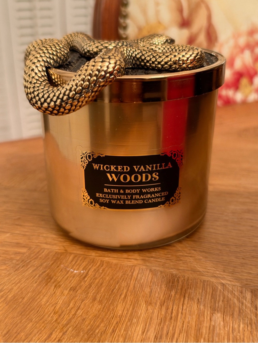 bath and body works wicked vanilla woods 3-wick candle